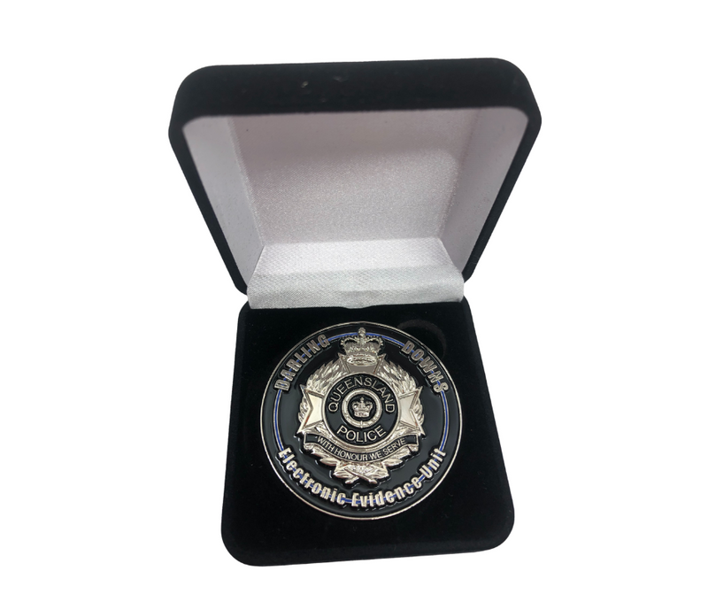 Helping One of Our Own – Darling Downs Electronic Evidence Unit Challenge Coin