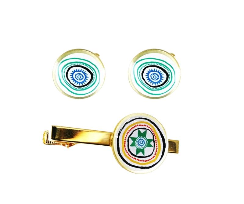 Look To The Stars Tie Pin and Cufflinks